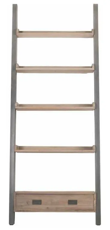 Essentials for Living 8053.SGRY-PNE/GRY Library Bookshelf in Smoke Gray Pine Gray Steel Essentials for Living 8053.SGRY-PNE/GRY Library Bookshelf in Smoke Gray Pine Gray Steel