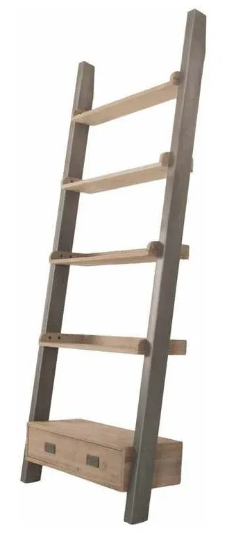Essentials for Living 8053.SGRY-PNE/GRY Library Bookshelf in Smoke Gray Pine Gray Steel Essentials for Living 8053.SGRY-PNE/GRY Library Bookshelf in Smoke Gray Pine Gray Steel