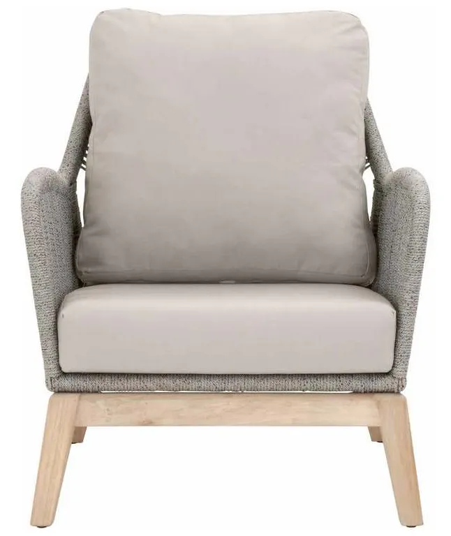 Essentials for Living 6817.PLA-R/SG/GT Loom Outdoor Club Chair in Platinum Rope Performance Smoke Gray Gray Teak Essentials for Living 6817.PLA-R/SG/GT Loom Outdoor Club Chair in Platinum Rope Performance Smoke Gray Gray Teak