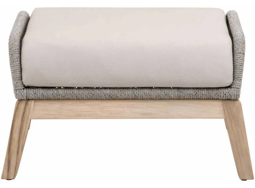 Essentials for Living 6817FS.PLA-R/SG/GT Loom Outdoor Footstool in Platinum Rope Performance Smoke Gray Gray Teak Essentials for Living 6817FS.PLA-R/SG/GT Loom Outdoor Footstool in Platinum Rope Performance Smoke Gray Gray Teak