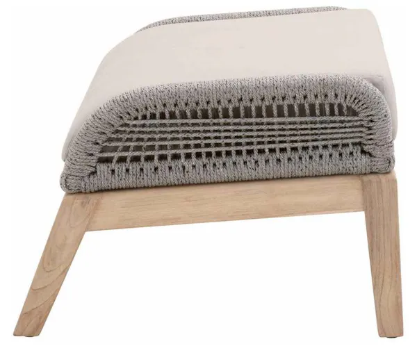 Essentials for Living 6817FS.PLA-R/SG/GT Loom Outdoor Footstool in Platinum Rope Performance Smoke Gray Gray Teak Essentials for Living 6817FS.PLA-R/SG/GT Loom Outdoor Footstool in Platinum Rope Performance Smoke Gray Gray Teak