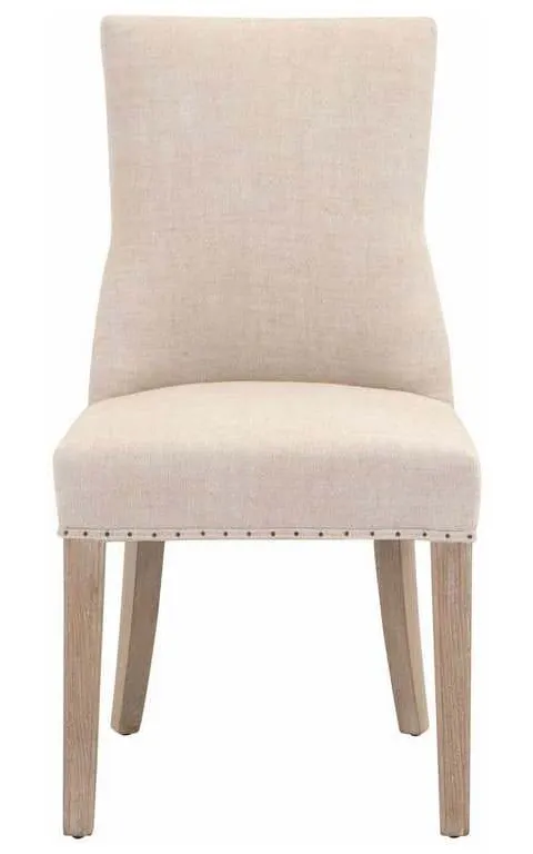 Essentials for Living 6416UP.BIS-BT/NG Lourdes Dining Chair in Performance Bisque French Linen Natural Gray Ash Essentials for Living 6416UP.BIS-BT/NG Lourdes Dining Chair in Performance Bisque French Linen Natural Gray Ash