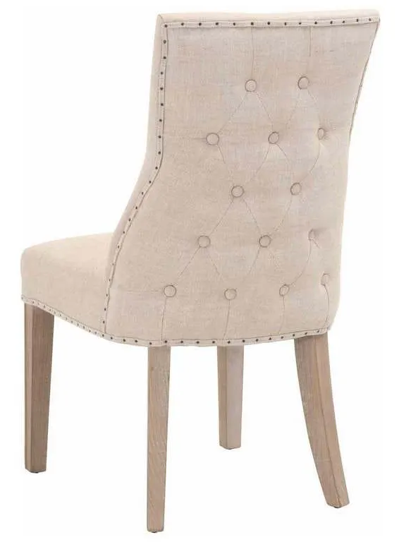 Essentials for Living 6416UP.BIS-BT/NG Lourdes Dining Chair in Performance Bisque French Linen Natural Gray Ash Essentials for Living 6416UP.BIS-BT/NG Lourdes Dining Chair in Performance Bisque French Linen Natural Gray Ash