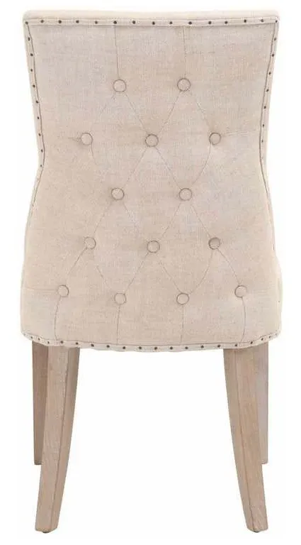 Essentials for Living 6416UP.BIS-BT/NG Lourdes Dining Chair in Performance Bisque French Linen Natural Gray Ash Essentials for Living 6416UP.BIS-BT/NG Lourdes Dining Chair in Performance Bisque French Linen Natural Gray Ash