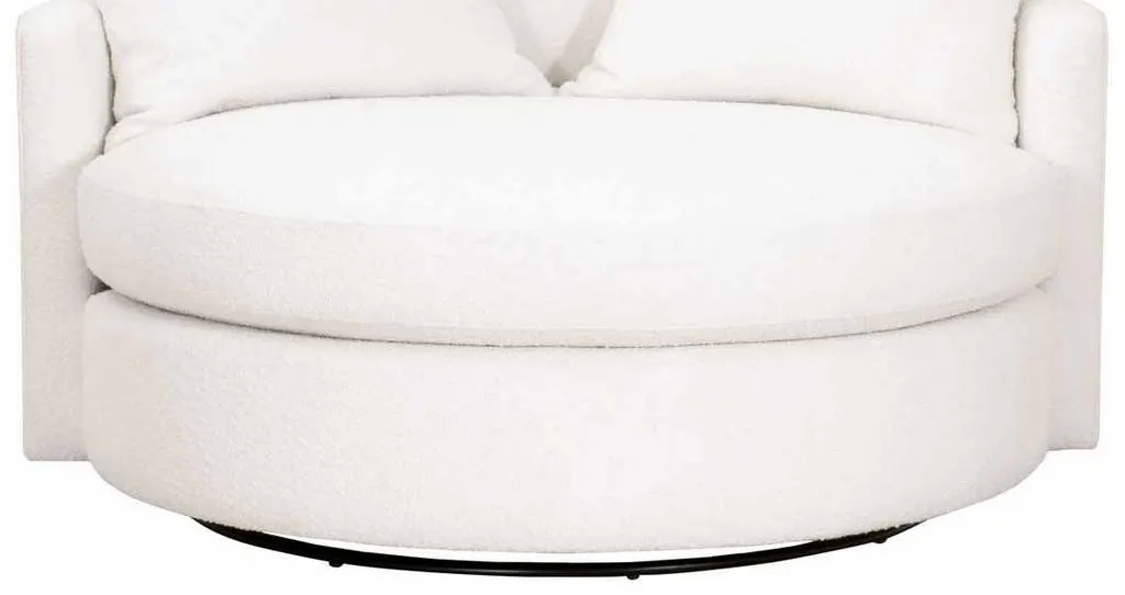 Essentials for Living 6644.BOU-SNO Lourne Grand Swivel Sofa Chair in Performance Boucle Snow Essentials for Living 6644.BOU-SNO Lourne Grand Swivel Sofa Chair in Performance Boucle Snow