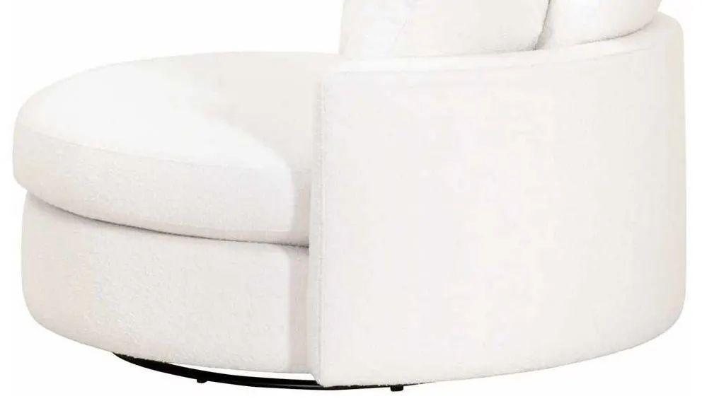 Essentials for Living 6644.BOU-SNO Lourne Grand Swivel Sofa Chair in Performance Boucle Snow Essentials for Living 6644.BOU-SNO Lourne Grand Swivel Sofa Chair in Performance Boucle Snow