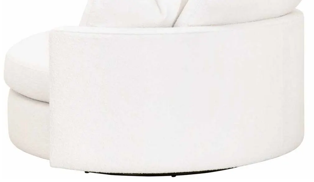 Essentials for Living 6644.BOU-SNO Lourne Grand Swivel Sofa Chair in Performance Boucle Snow Essentials for Living 6644.BOU-SNO Lourne Grand Swivel Sofa Chair in Performance Boucle Snow