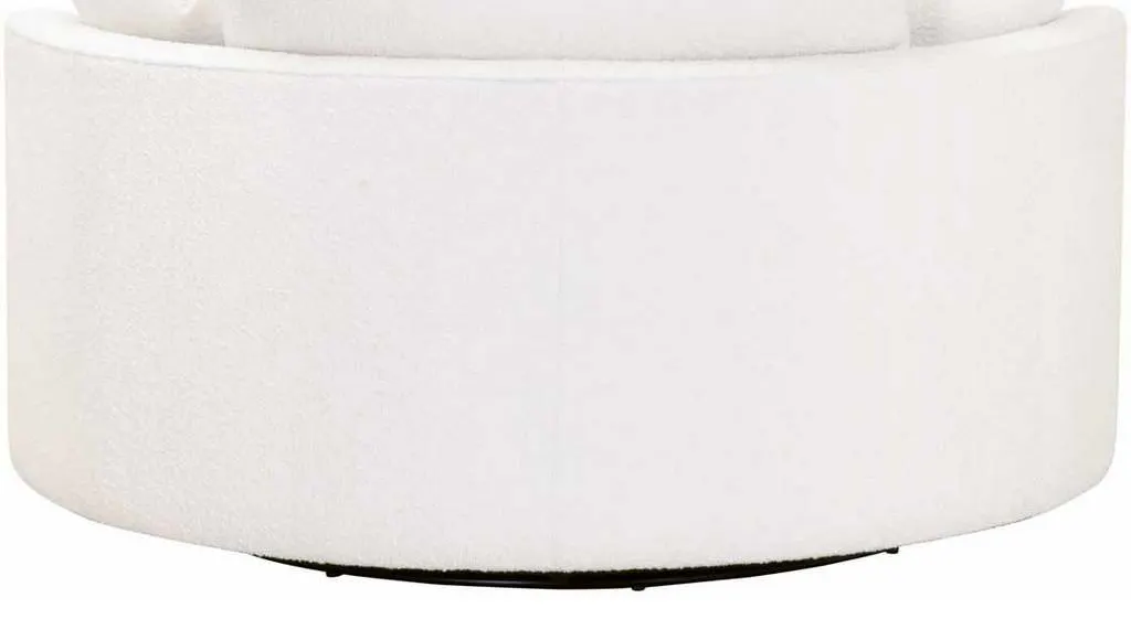 Essentials for Living 6644.BOU-SNO Lourne Grand Swivel Sofa Chair in Performance Boucle Snow Essentials for Living 6644.BOU-SNO Lourne Grand Swivel Sofa Chair in Performance Boucle Snow