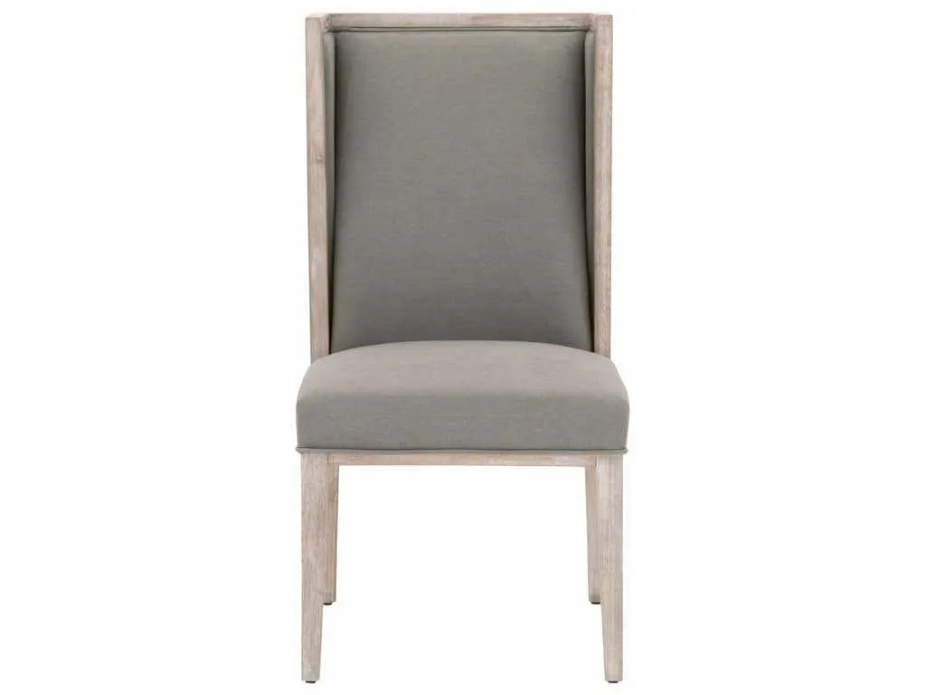 Essentials For Living 6009.NG/LPSLA  Martin Wing Chair in LiveSmart Peyton Slate Natural Gray