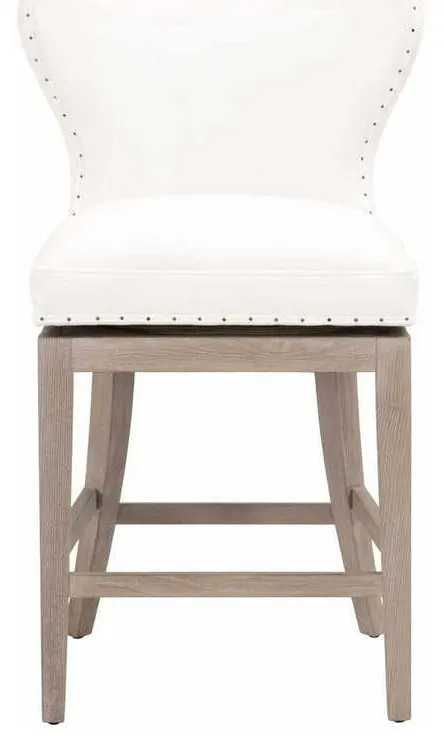 Essentials for Living 6421-CSUP.LPPRL-BT/NG Milton Swivel Counter Stool in LiveSmart Peyton Pearl Natural Gray Ash Essentials for Living 6421-CSUP.LPPRL-BT/NG Milton Swivel Counter Stool in LiveSmart Peyton Pearl Natural Gray Ash