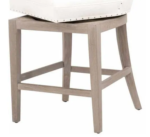 Essentials for Living 6421-CSUP.LPPRL-BT/NG Milton Swivel Counter Stool in LiveSmart Peyton Pearl Natural Gray Ash Essentials for Living 6421-CSUP.LPPRL-BT/NG Milton Swivel Counter Stool in LiveSmart Peyton Pearl Natural Gray Ash
