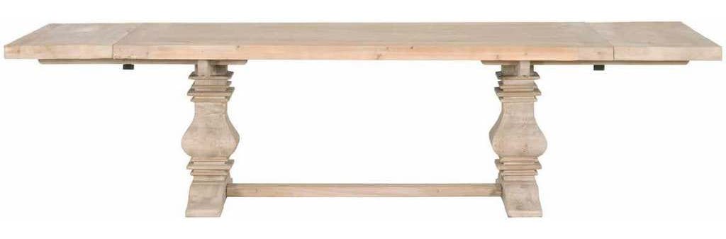 Essentials for Living 8040.SGRY-PNE Monastery Extension Dining Table in Smoke Gray Pine Essentials for Living 8040.SGRY-PNE Monastery Extension Dining Table in Smoke Gray Pine