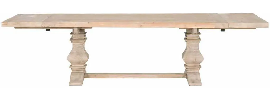 Essentials for Living 8040.SGRY-PNE Monastery Extension Dining Table in Smoke Gray Pine Essentials for Living 8040.SGRY-PNE Monastery Extension Dining Table in Smoke Gray Pine