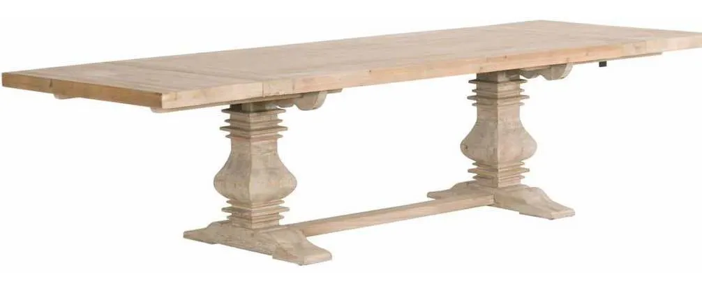 Essentials for Living 8040.SGRY-PNE Monastery Extension Dining Table in Smoke Gray Pine Essentials for Living 8040.SGRY-PNE Monastery Extension Dining Table in Smoke Gray Pine