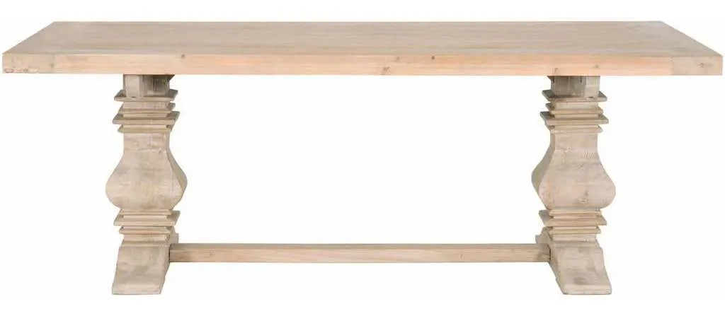 Essentials for Living 8040.SGRY-PNE Monastery Extension Dining Table in Smoke Gray Pine Essentials for Living 8040.SGRY-PNE Monastery Extension Dining Table in Smoke Gray Pine