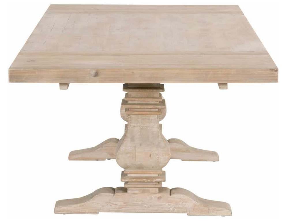 Essentials for Living 8040.SGRY-PNE Monastery Extension Dining Table in Smoke Gray Pine Essentials for Living 8040.SGRY-PNE Monastery Extension Dining Table in Smoke Gray Pine