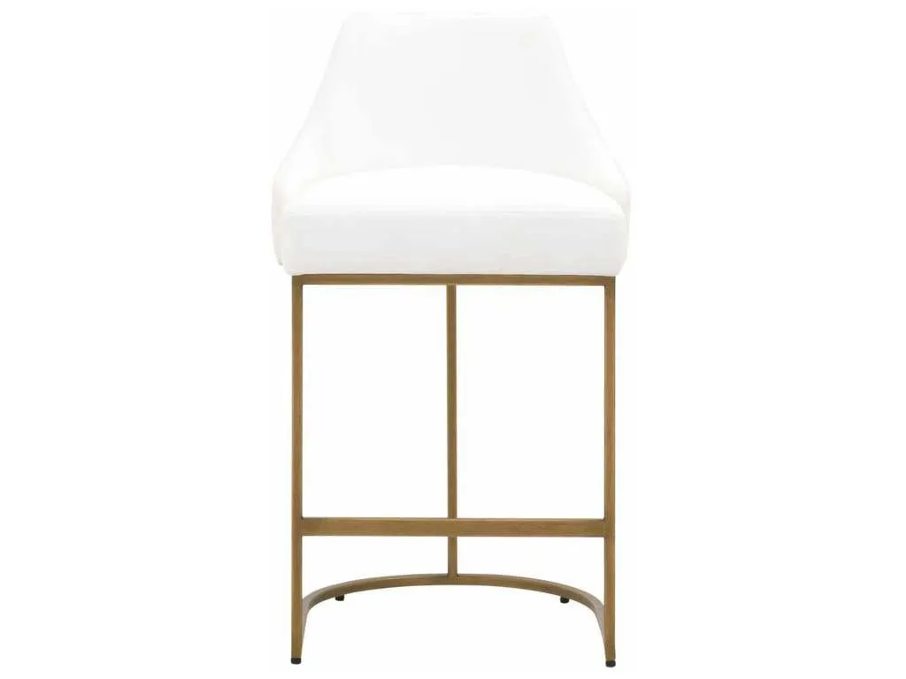 Essentials For Living 6011CS.LPPRL-BGLD  Parissa Counter Stool in LiveSmart Peyton Pearl Brushed Gold