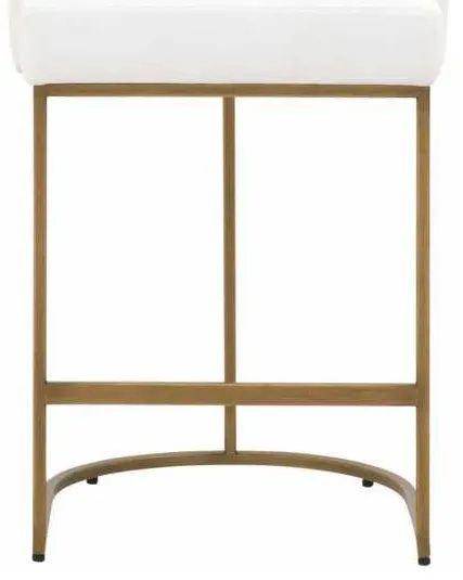 Essentials For Living 6011CS.LPPRL-BGLD Parissa Counter Stool in LiveSmart Peyton Pearl Brushed Gold Essentials For Living 6011CS.LPPRL-BGLD Parissa Counter Stool in LiveSmart Peyton Pearl Brushed Gold