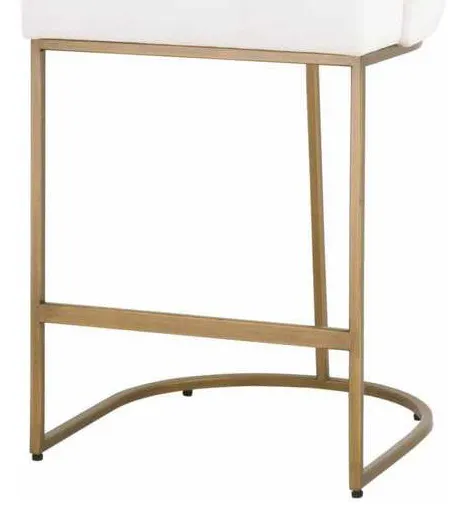 Essentials For Living 6011CS.LPPRL-BGLD Parissa Counter Stool in LiveSmart Peyton Pearl Brushed Gold Essentials For Living 6011CS.LPPRL-BGLD Parissa Counter Stool in LiveSmart Peyton Pearl Brushed Gold