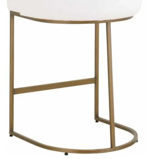 Essentials For Living 6011CS.LPPRL-BGLD Parissa Counter Stool in LiveSmart Peyton Pearl Brushed Gold Essentials For Living 6011CS.LPPRL-BGLD Parissa Counter Stool in LiveSmart Peyton Pearl Brushed Gold