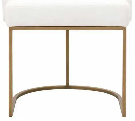 Essentials For Living 6011.LPPRL-BGLD Parissa Dining Chair in LiveSmart Peyton Pearl Brushed Gold Essentials For Living 6011.LPPRL-BGLD Parissa Dining Chair in LiveSmart Peyton Pearl Brushed Gold