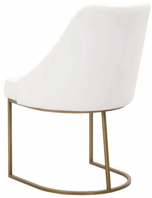 Essentials For Living 6011.LPPRL-BGLD Parissa Dining Chair in LiveSmart Peyton Pearl Brushed Gold Essentials For Living 6011.LPPRL-BGLD Parissa Dining Chair in LiveSmart Peyton Pearl Brushed Gold