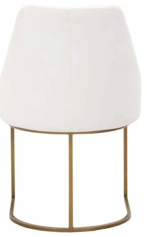 Essentials For Living 6011.LPPRL-BGLD Parissa Dining Chair in LiveSmart Peyton Pearl Brushed Gold Essentials For Living 6011.LPPRL-BGLD Parissa Dining Chair in LiveSmart Peyton Pearl Brushed Gold
