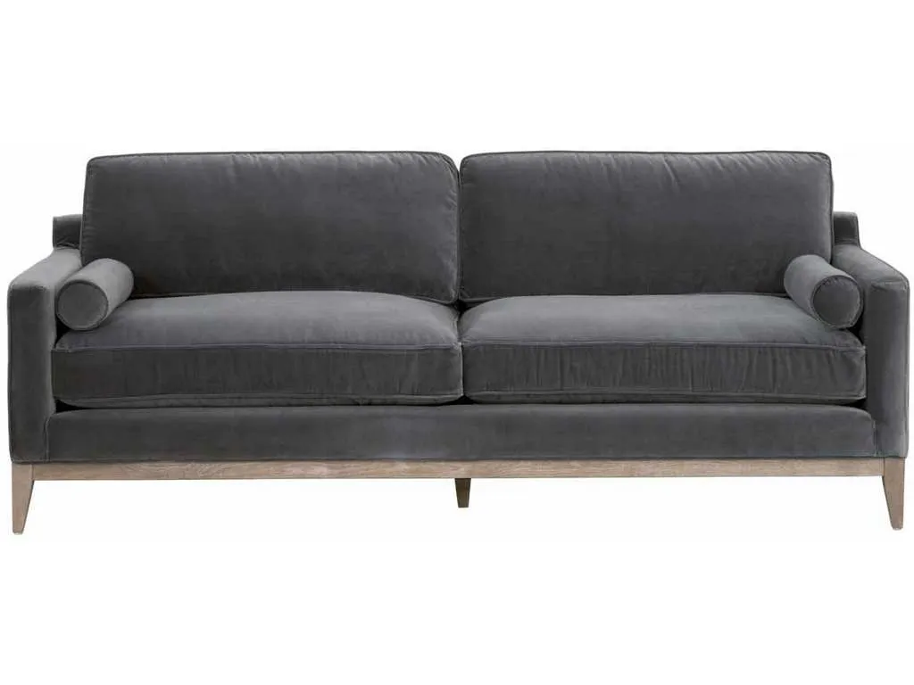 Essentials For Living 6602-3.DDOV/NG  Parker 86 inch Post Modern Sofa in Dark Dove Velvet Natural Gray Oak