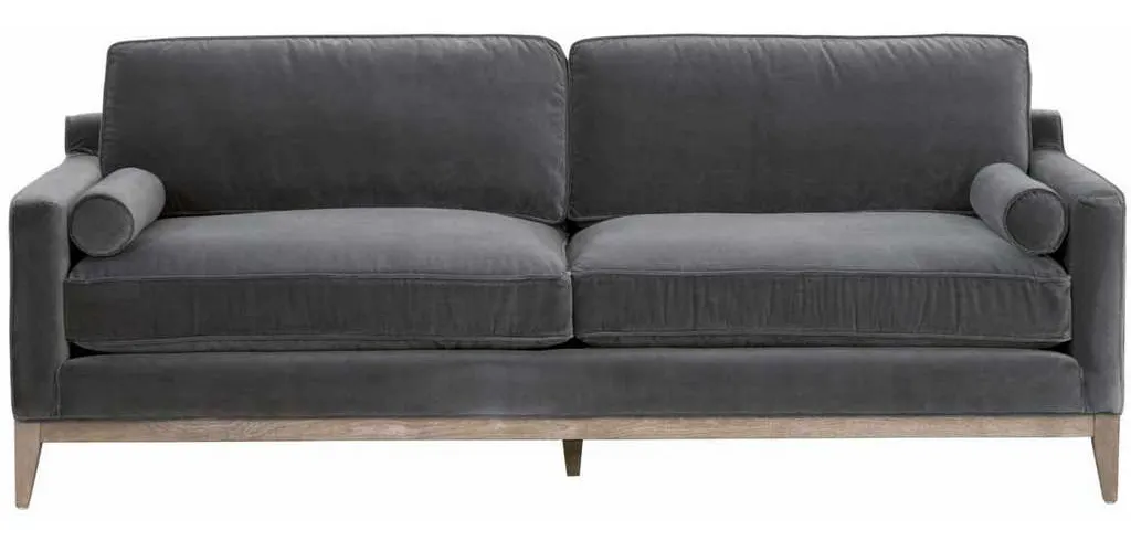 Essentials For Living 6602-3.DDOV/NG Parker 86 inch Post Modern Sofa in Dark Dove Velvet Natural Gray Oak Essentials For Living 6602-3.DDOV/NG Parker 86 inch Post Modern Sofa in Dark Dove Velvet Natural Gray Oak