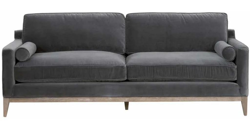 Essentials For Living 6602-3.DDOV/NG Parker 86 inch Post Modern Sofa in Dark Dove Velvet Natural Gray Oak Essentials For Living 6602-3.DDOV/NG Parker 86 inch Post Modern Sofa in Dark Dove Velvet Natural Gray Oak