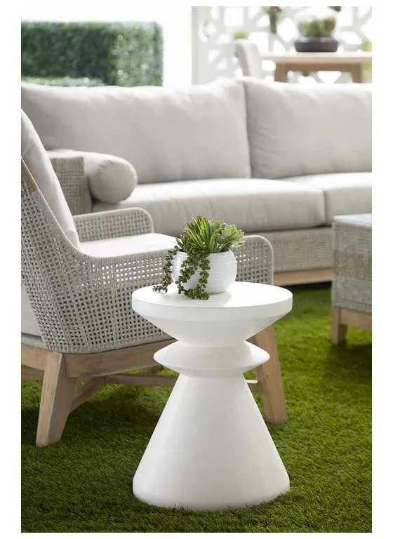 Essentials For Living 4612.IVO Pawn Accent Table in Ivory Concrete Essentials For Living 4612.IVO Pawn Accent Table in Ivory Concrete