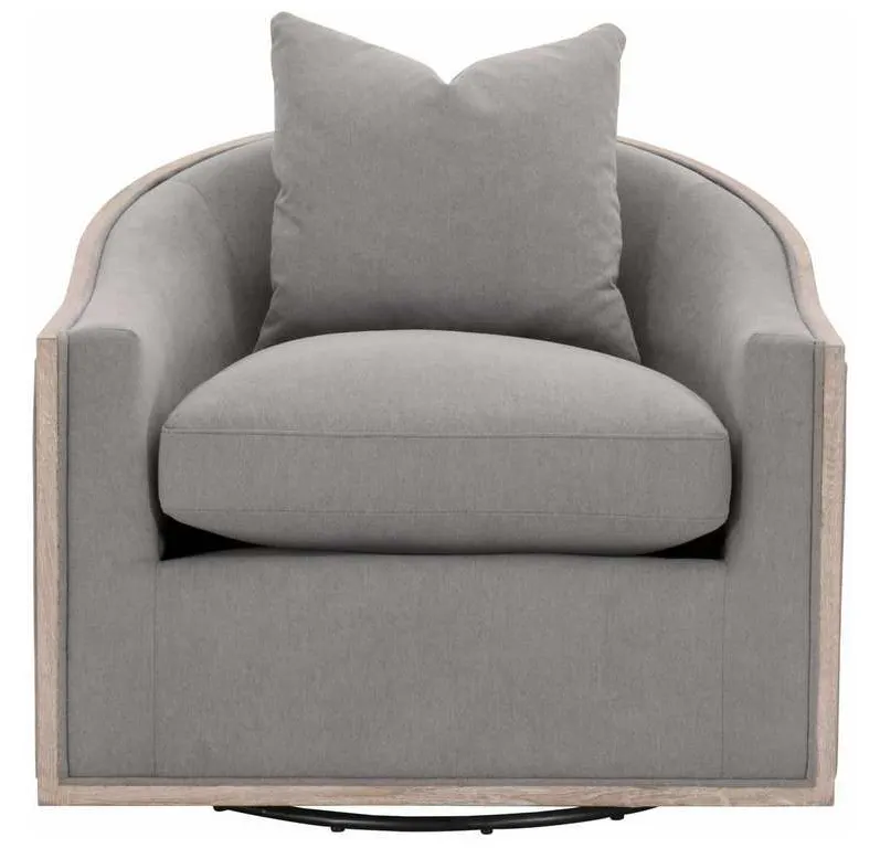 Essentials For Living 6656.LPSLA/NG Paxton Swivel Club Chair in LiveSmart Peyton Slate Natural Gray Oak Essentials For Living 6656.LPSLA/NG Paxton Swivel Club Chair in LiveSmart Peyton Slate Natural Gray Oak