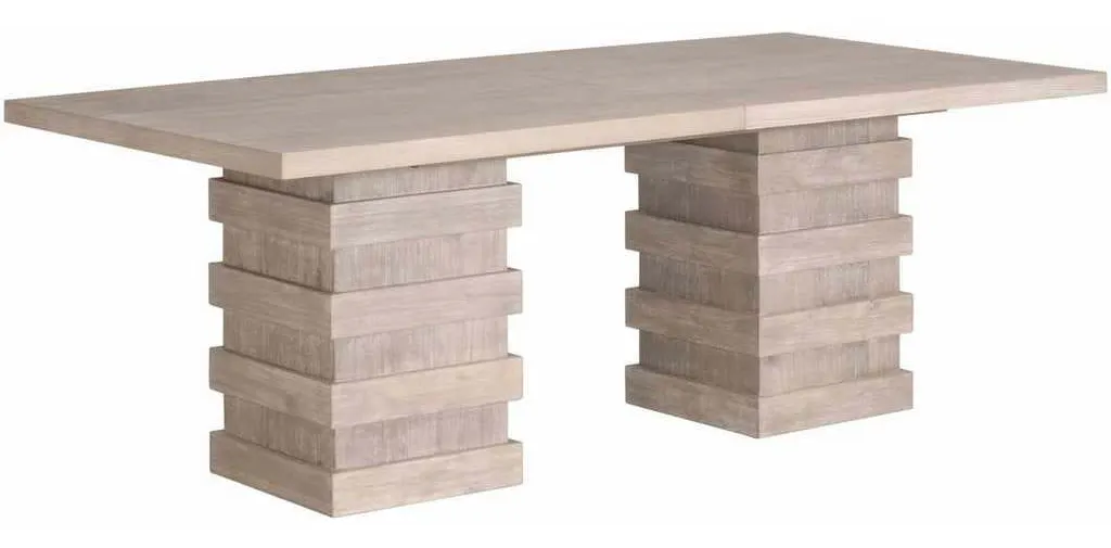 Essentials For Living 6089.NG Plaza Extension Dining Table in Natural Gray Acacia Essentials For Living 6089.NG Plaza Extension Dining Table in Natural Gray Acacia
