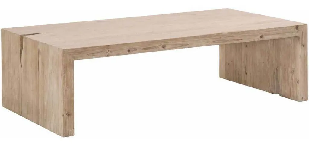 Essentials for Living 8098.SGRY-PNE Reed Coffee Table in Smoke Gray Pine Essentials for Living 8098.SGRY-PNE Reed Coffee Table in Smoke Gray Pine