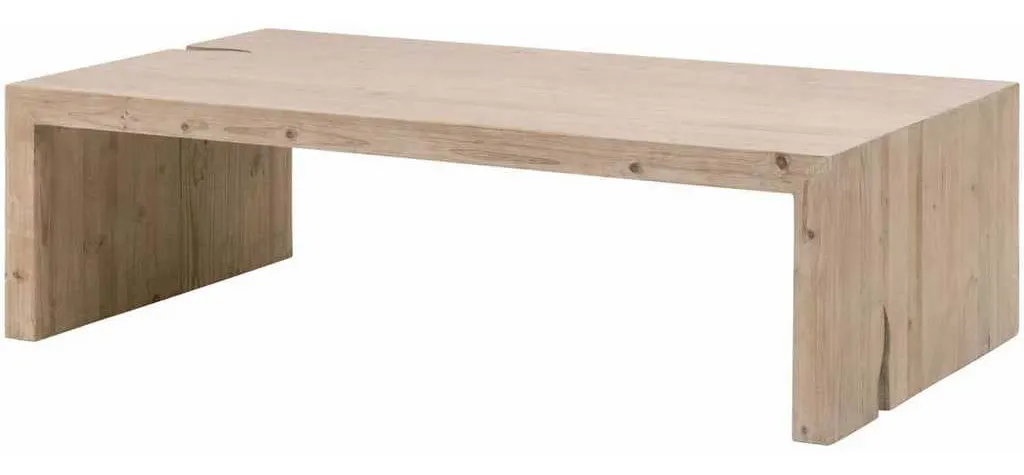 Essentials for Living 8098.SGRY-PNE Reed Coffee Table in Smoke Gray Pine Essentials for Living 8098.SGRY-PNE Reed Coffee Table in Smoke Gray Pine