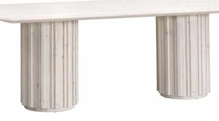 Essentials for Living 8102.WW-PNE Roma Dining Table in White Wash Pine Essentials for Living 8102.WW-PNE Roma Dining Table in White Wash Pine