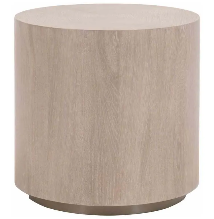 Essentials For Living 4609-L.NGO/SLV Roto Large End Table in Natural Gray Oak Brushed Silver Essentials For Living 4609-L.NGO/SLV Roto Large End Table in Natural Gray Oak Brushed Silver