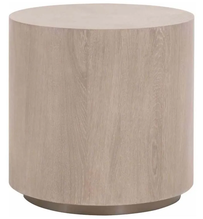 Essentials For Living 4609-L.NGO/SLV Roto Large End Table in Natural Gray Oak Brushed Silver Essentials For Living 4609-L.NGO/SLV Roto Large End Table in Natural Gray Oak Brushed Silver