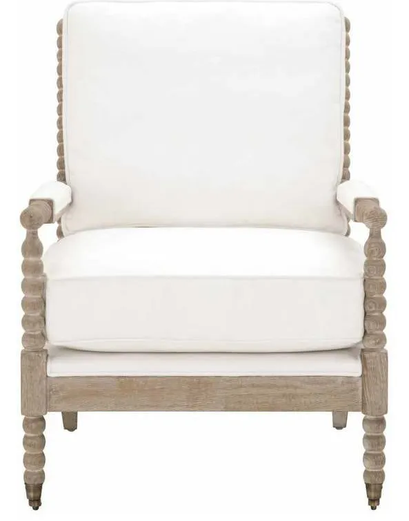 Essentials For Living 6648.LPPRL/NG Rouleau Club Chair in LiveSmart Peyton Pearl Natural Gray Oak Essentials For Living 6648.LPPRL/NG Rouleau Club Chair in LiveSmart Peyton Pearl Natural Gray Oak