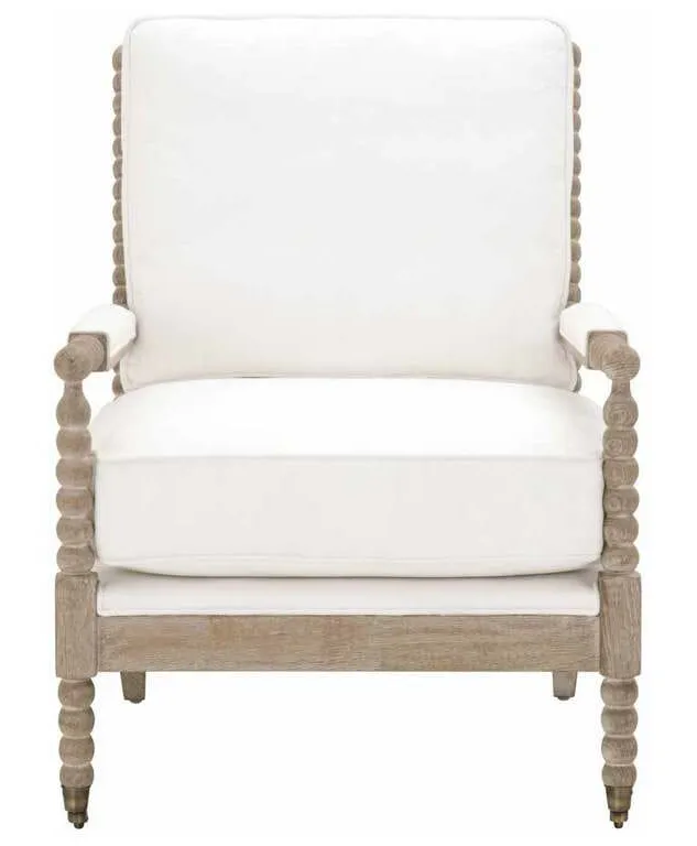 Essentials For Living 6648.LPPRL/NG Rouleau Club Chair in LiveSmart Peyton Pearl Natural Gray Oak Essentials For Living 6648.LPPRL/NG Rouleau Club Chair in LiveSmart Peyton Pearl Natural Gray Oak