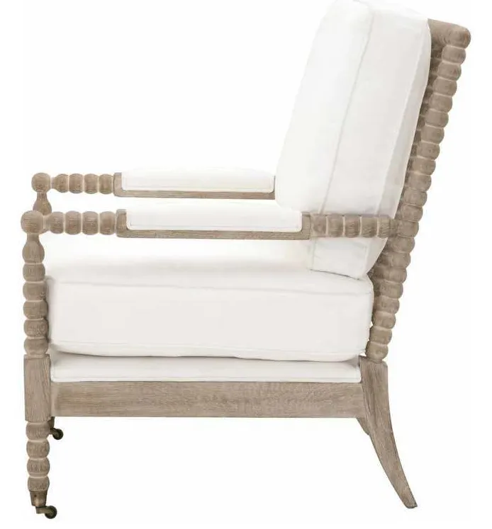 Essentials For Living 6648.LPPRL/NG Rouleau Club Chair in LiveSmart Peyton Pearl Natural Gray Oak Essentials For Living 6648.LPPRL/NG Rouleau Club Chair in LiveSmart Peyton Pearl Natural Gray Oak