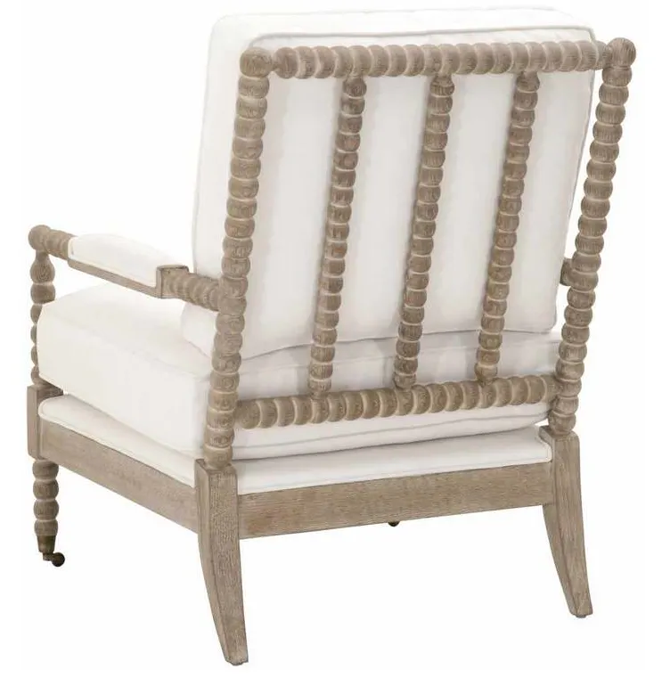 Essentials For Living 6648.LPPRL/NG Rouleau Club Chair in LiveSmart Peyton Pearl Natural Gray Oak Essentials For Living 6648.LPPRL/NG Rouleau Club Chair in LiveSmart Peyton Pearl Natural Gray Oak