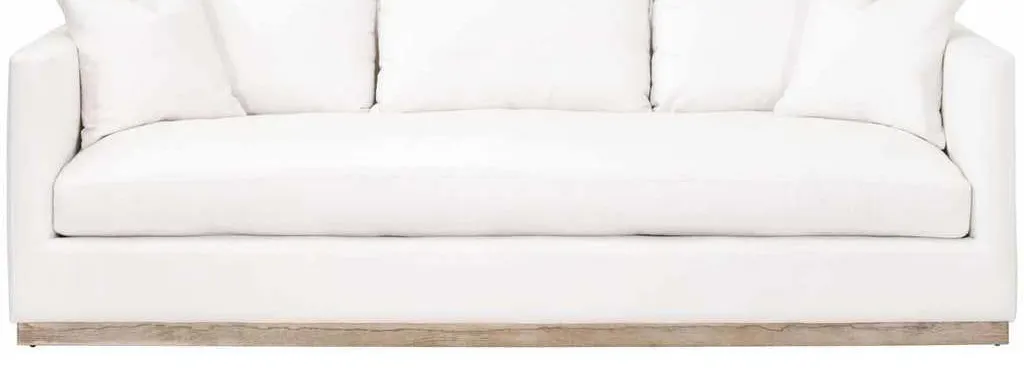 Essentials For Living 6607-3.LMIVO/NG Siena 96 inch Plinth Base Sofa in LiveSmart Machale Ivory Natural Gray Oak Essentials For Living 6607-3.LMIVO/NG Siena 96 inch Plinth Base Sofa in LiveSmart Machale Ivory Natural Gray Oak