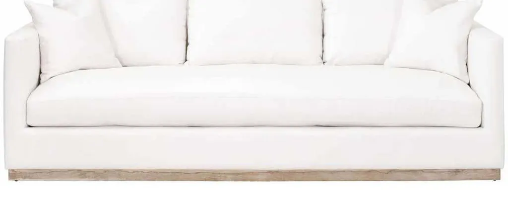 Essentials For Living 6607-3.LMIVO/NG Siena 96 inch Plinth Base Sofa in LiveSmart Machale Ivory Natural Gray Oak Essentials For Living 6607-3.LMIVO/NG Siena 96 inch Plinth Base Sofa in LiveSmart Machale Ivory Natural Gray Oak