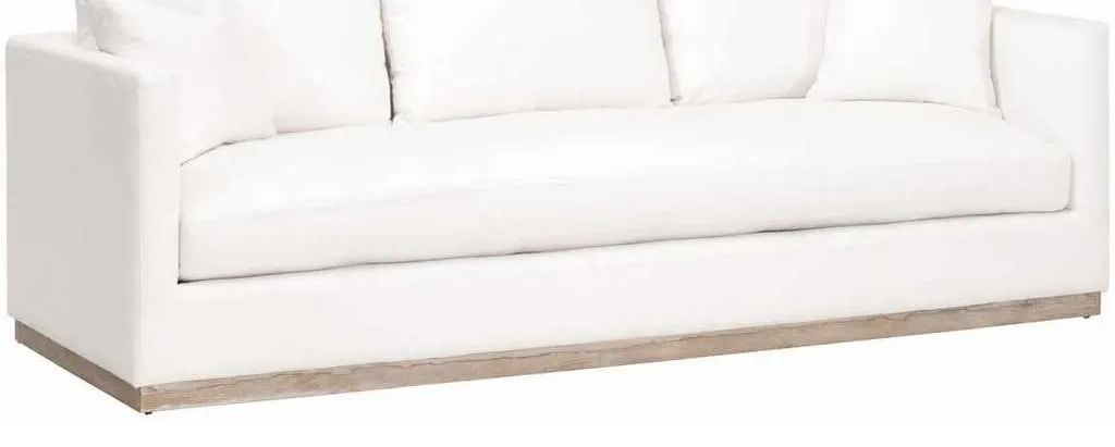 Essentials For Living 6607-3.LMIVO/NG Siena 96 inch Plinth Base Sofa in LiveSmart Machale Ivory Natural Gray Oak Essentials For Living 6607-3.LMIVO/NG Siena 96 inch Plinth Base Sofa in LiveSmart Machale Ivory Natural Gray Oak