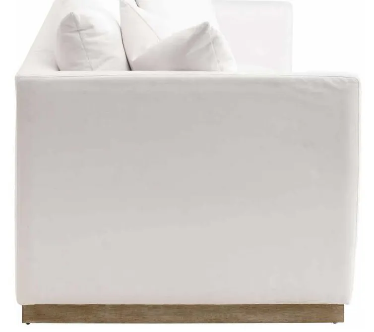 Essentials For Living 6607-3.LMIVO/NG Siena 96 inch Plinth Base Sofa in LiveSmart Machale Ivory Natural Gray Oak Essentials For Living 6607-3.LMIVO/NG Siena 96 inch Plinth Base Sofa in LiveSmart Machale Ivory Natural Gray Oak