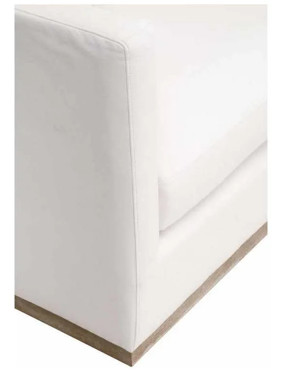Essentials For Living 6607-3.LMIVO/NG Siena 96 inch Plinth Base Sofa in LiveSmart Machale Ivory Natural Gray Oak Essentials For Living 6607-3.LMIVO/NG Siena 96 inch Plinth Base Sofa in LiveSmart Machale Ivory Natural Gray Oak