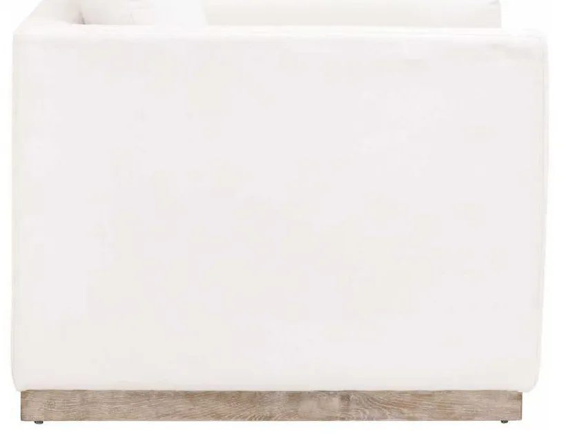 Essentials For Living 6607-1.LMIVO/NG Siena Plinth Base Sofa Chair in LiveSmart Machale Ivory Natural Gray Oak Essentials For Living 6607-1.LMIVO/NG Siena Plinth Base Sofa Chair in LiveSmart Machale Ivory Natural Gray Oak