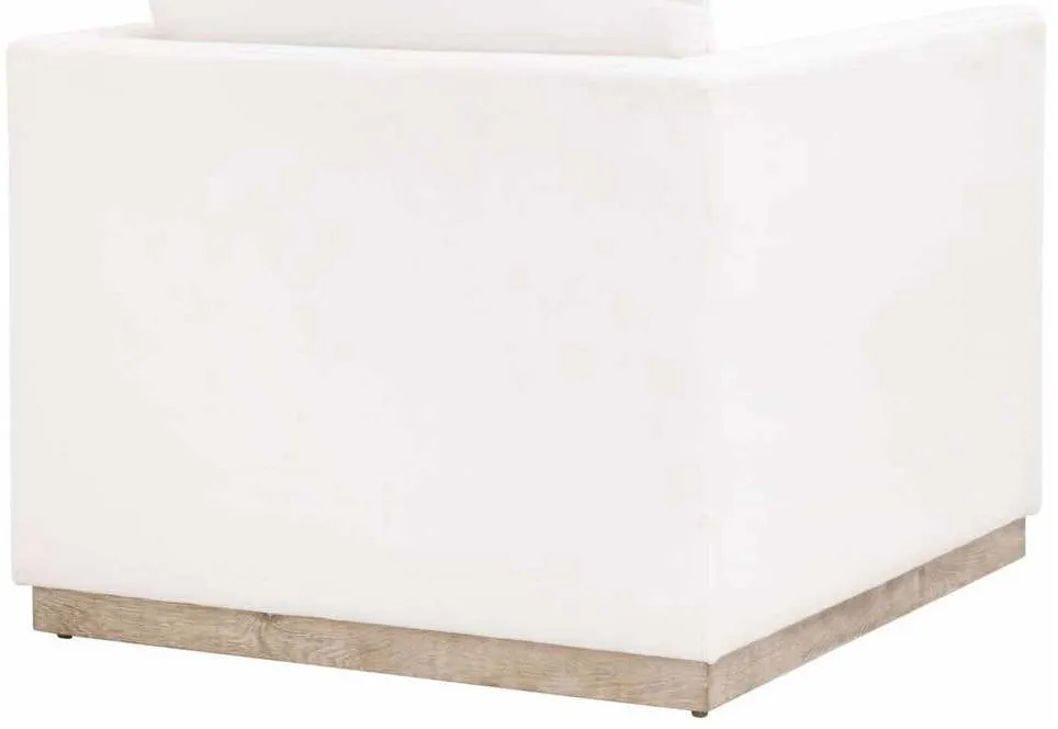Essentials For Living 6607-1.LMIVO/NG Siena Plinth Base Sofa Chair in LiveSmart Machale Ivory Natural Gray Oak Essentials For Living 6607-1.LMIVO/NG Siena Plinth Base Sofa Chair in LiveSmart Machale Ivory Natural Gray Oak