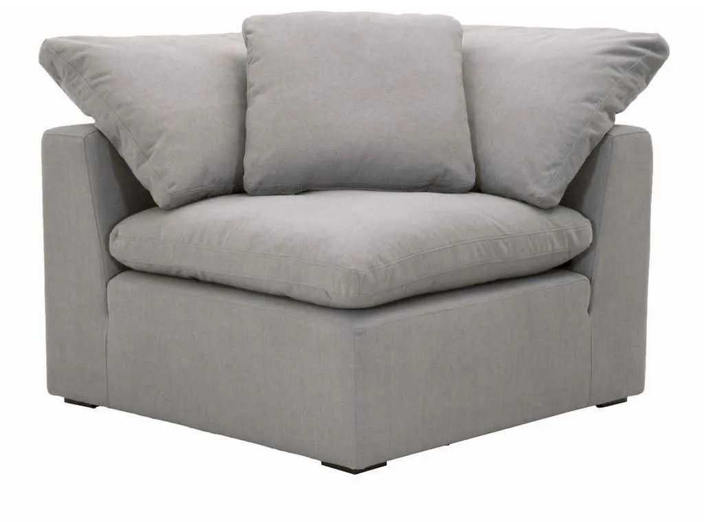 Essentials For Living 6610-CRN.LPSLA  Sky Modular Corner Chair in LiveSmart Peyton Slate Espresso